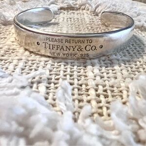 Tiffany & Co Narrow Cuff With Diamonds Bracelet Bangle